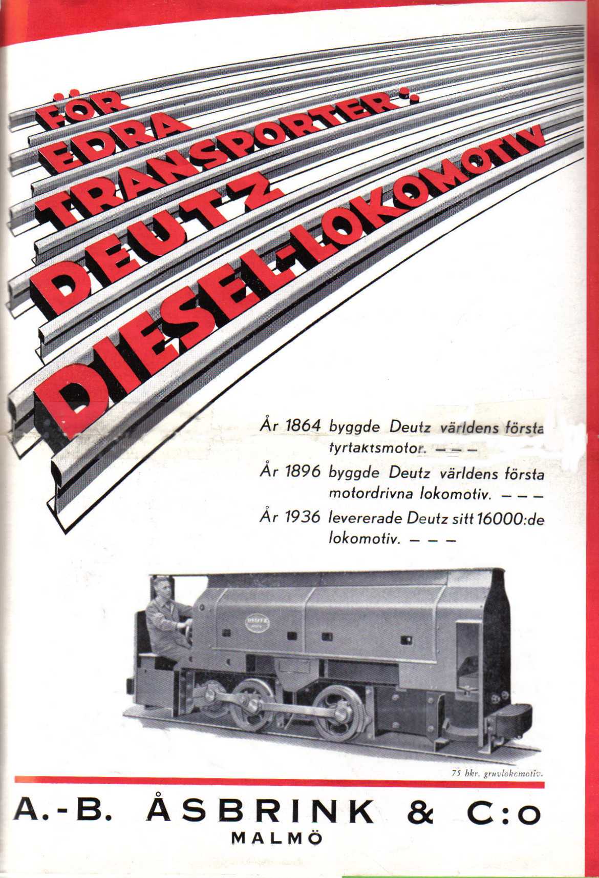 +Deutz  diesellokomotiv 1930 talet 1